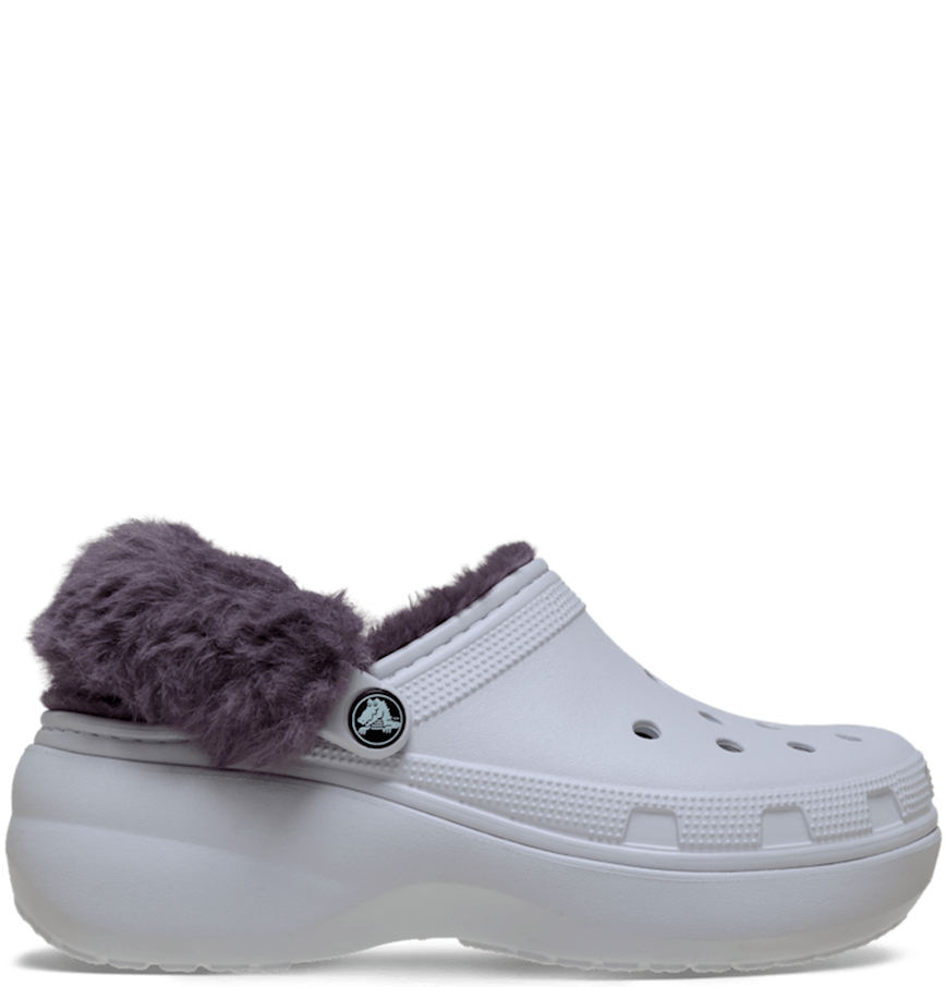  Dép Crocs Classic Platform Fuzz Lined 'Frosted Grape' 
