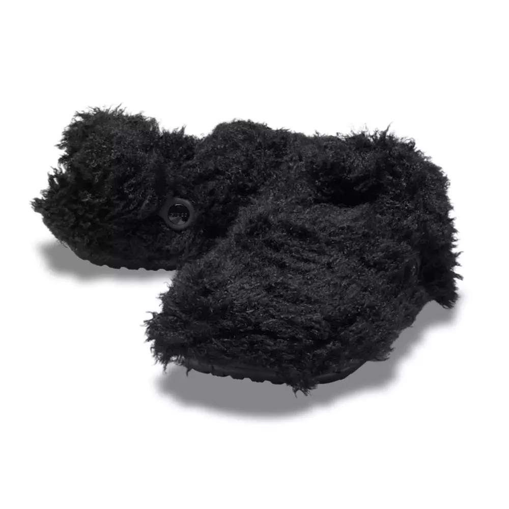  Dép Crocs Classic Shaggy Fur Lined Clog ‘Black’ 