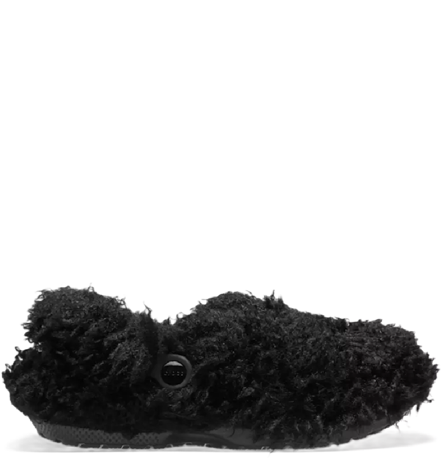  Dép Crocs Classic Shaggy Fur Lined Clog ‘Black’ 