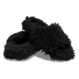  Dép Crocs Classic Shaggy Fur Slide ‘Black’ 