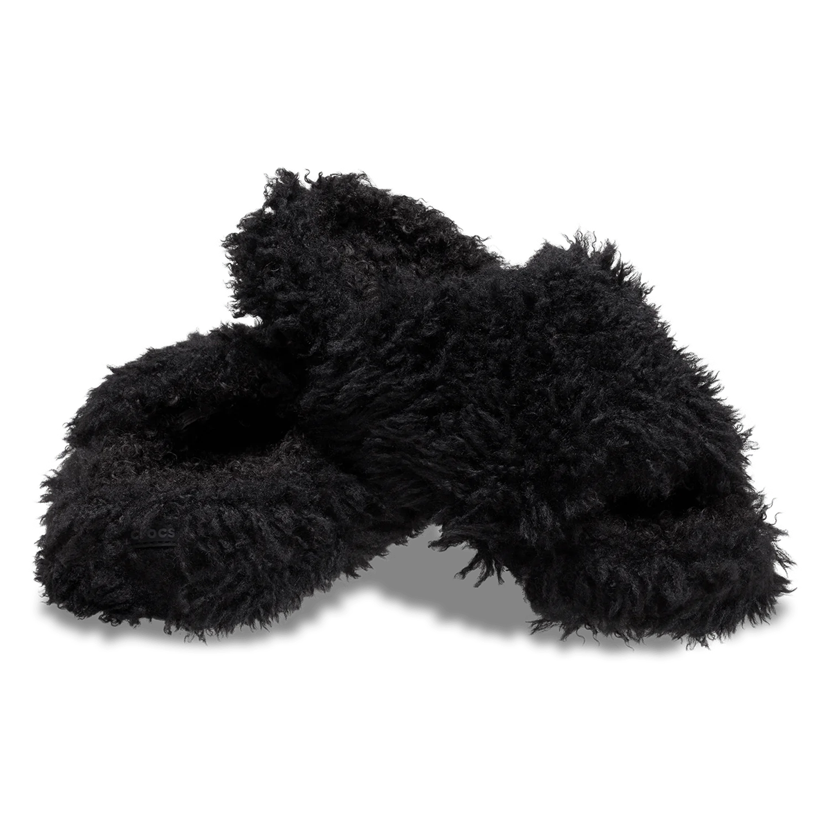  Dép Crocs Classic Shaggy Fur Slide ‘Black’ 