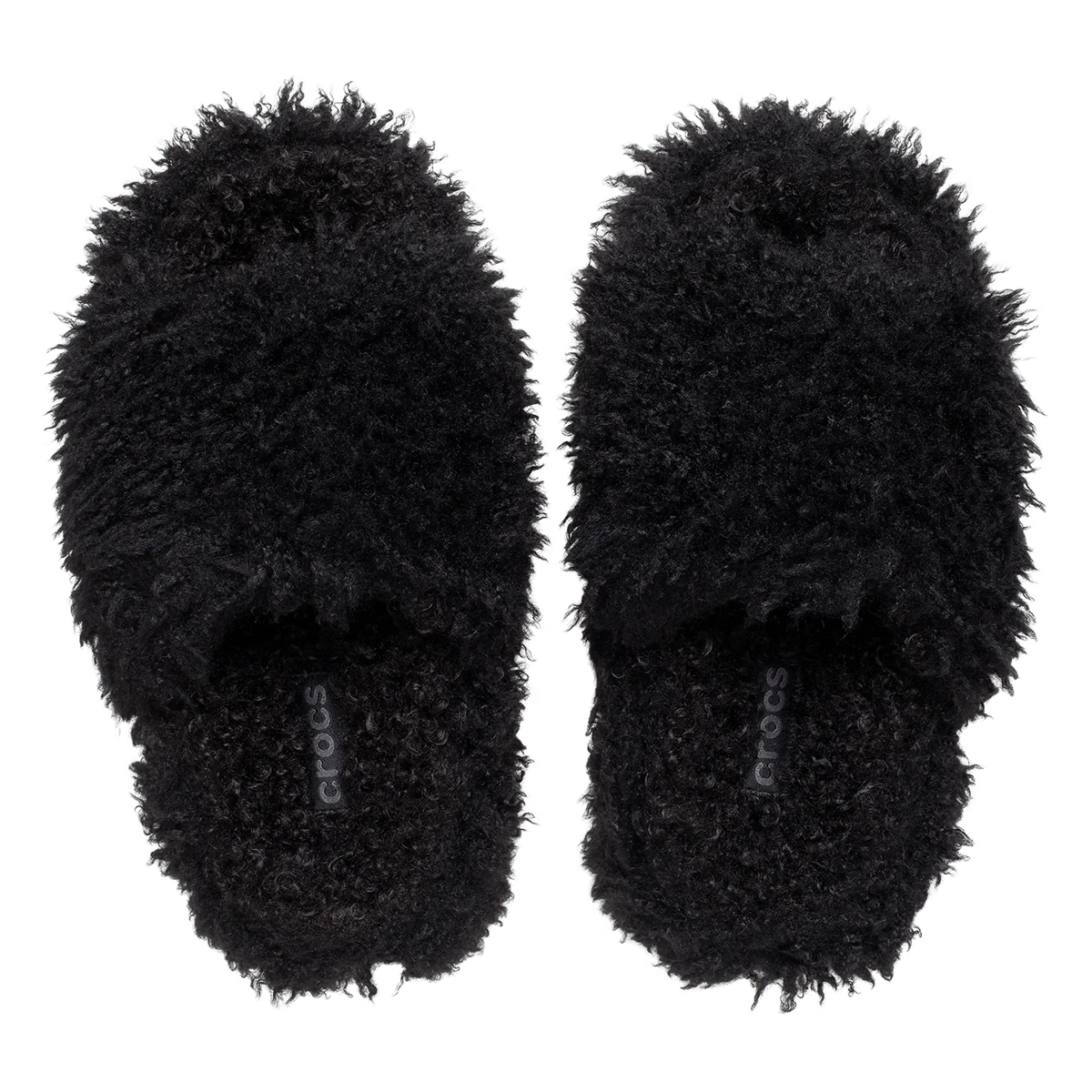  Dép Crocs Classic Shaggy Fur Slide ‘Black’ 