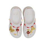  Dép Crocs Classic Stacked Crimson Gallop 'Chalk' 