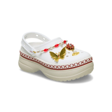  Dép Crocs Classic Stacked Crimson Gallop 'Chalk' 