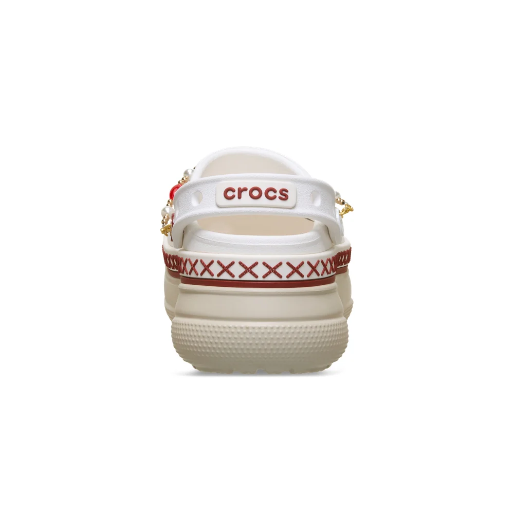  Dép Crocs Classic Stacked Crimson Gallop 'Chalk' 