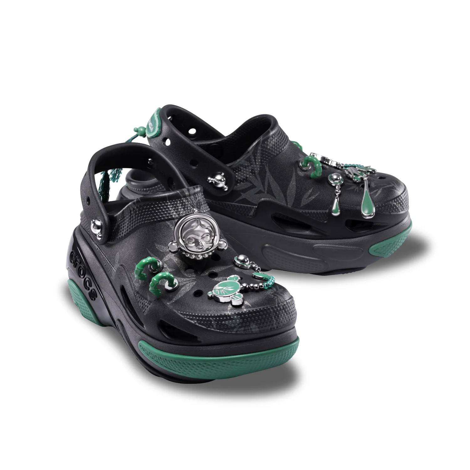  Dép Crocs Clog Unisex Pop Mart x Bubble Crush 'Black' 