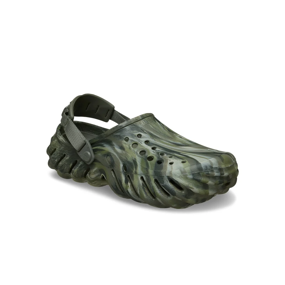 Dép Crocs Echo Clog ‘Marbled Dusty Olive’ 
