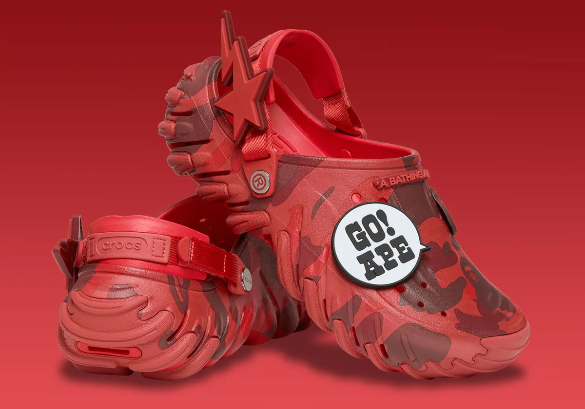  Dép Crocs Echo RO Clog x 'Bape Flame' 