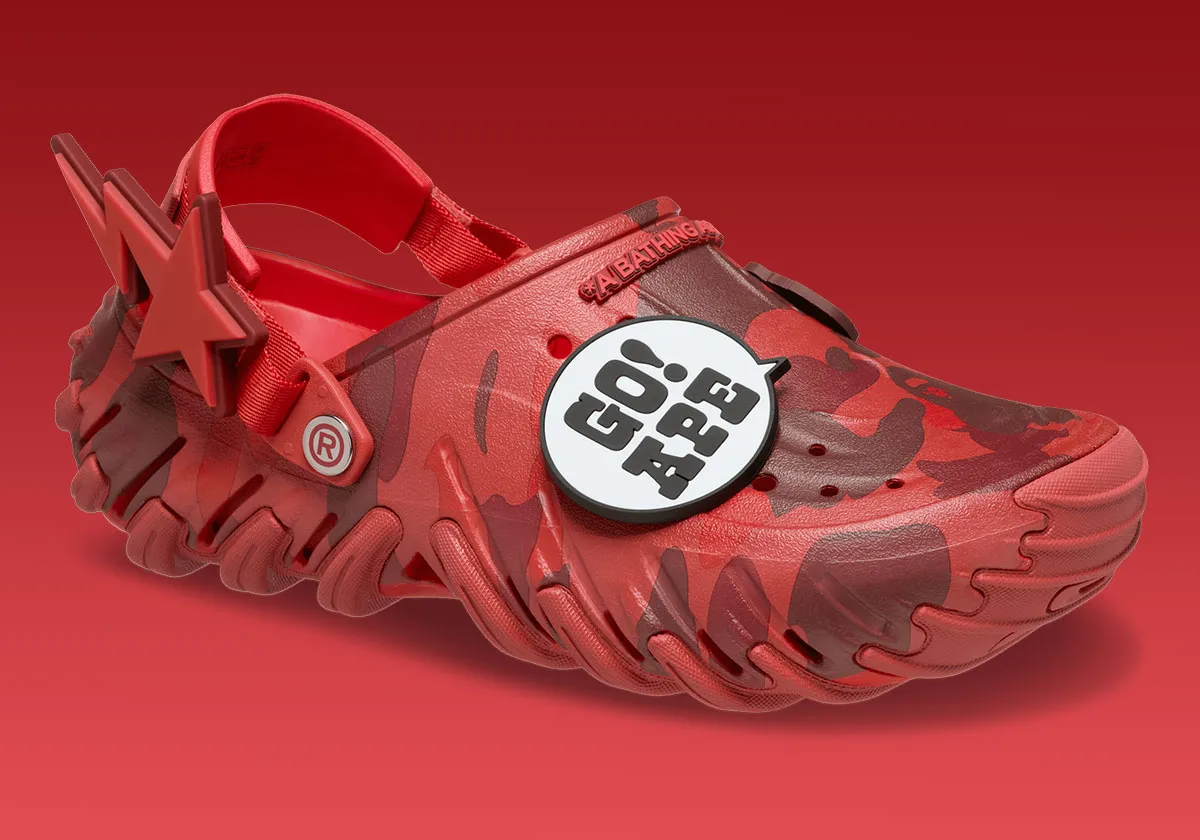  Dép Crocs Echo RO Clog x 'Bape Flame' 