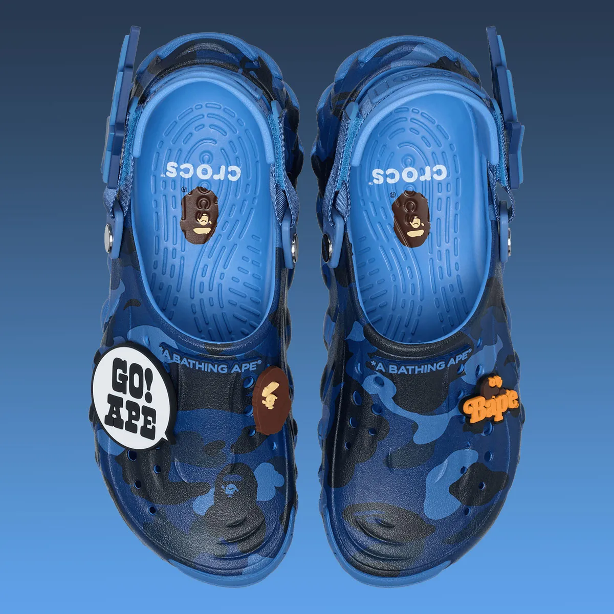  Dép Crocs Echo RO Clog x Bape 'Powder Blue' 