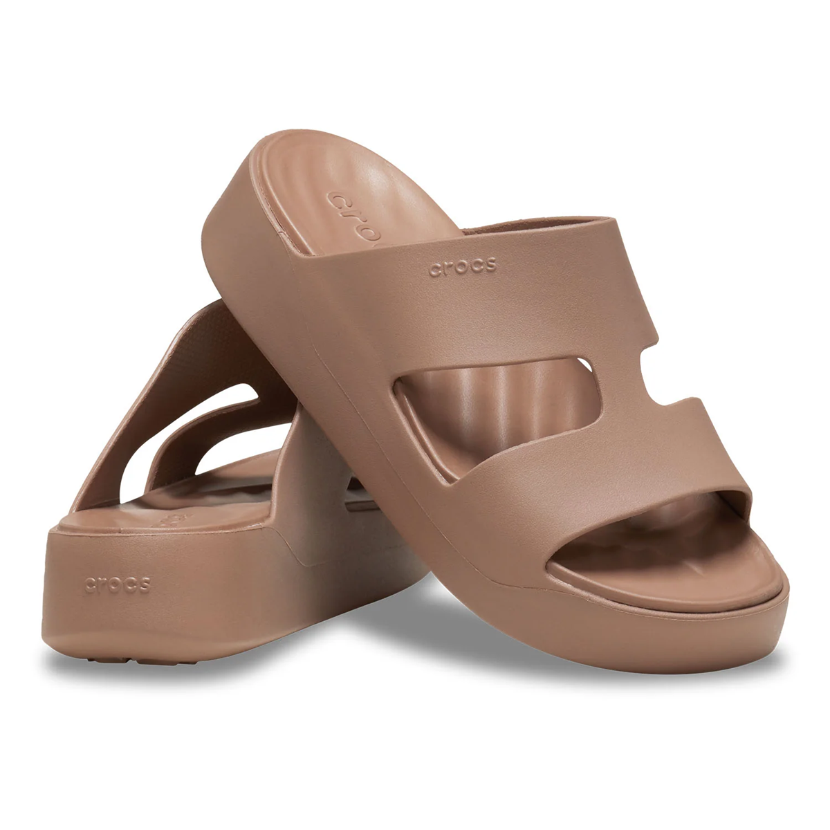  Dép Crocs Getaway Platform H-strap ‘Latte’ 