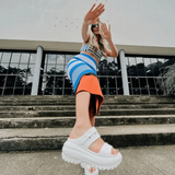  Dép Crocs Mega Crush Sandal 'White' 