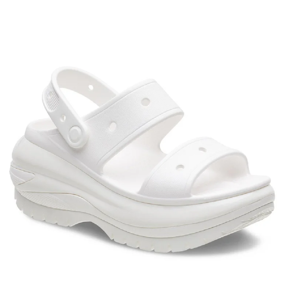  Dép Crocs Mega Crush Sandal 'White' 