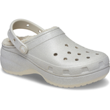  Dép Crocs Platform Glitter Lined Clog ‘Silver’ 
