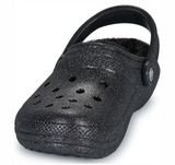  Dép Crocs Sabots Classic Fuzz Lined Glitter ‘Black’ 
