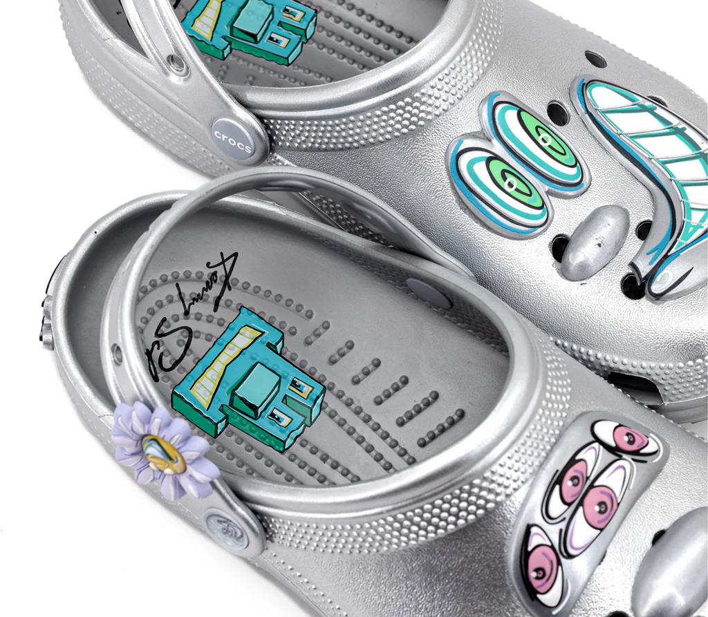  Dép Crocs x Kenny Scharf Classic Clog ‘Silver’ 