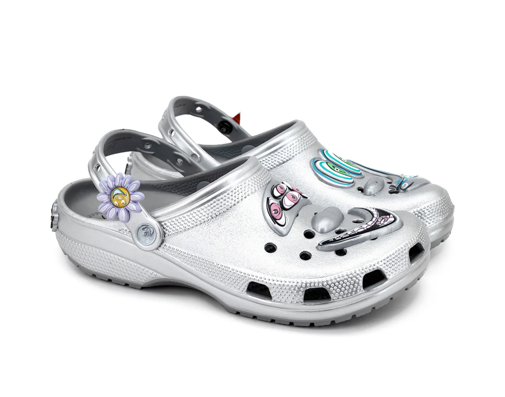  Dép Crocs x Kenny Scharf Classic Clog ‘Silver’ 