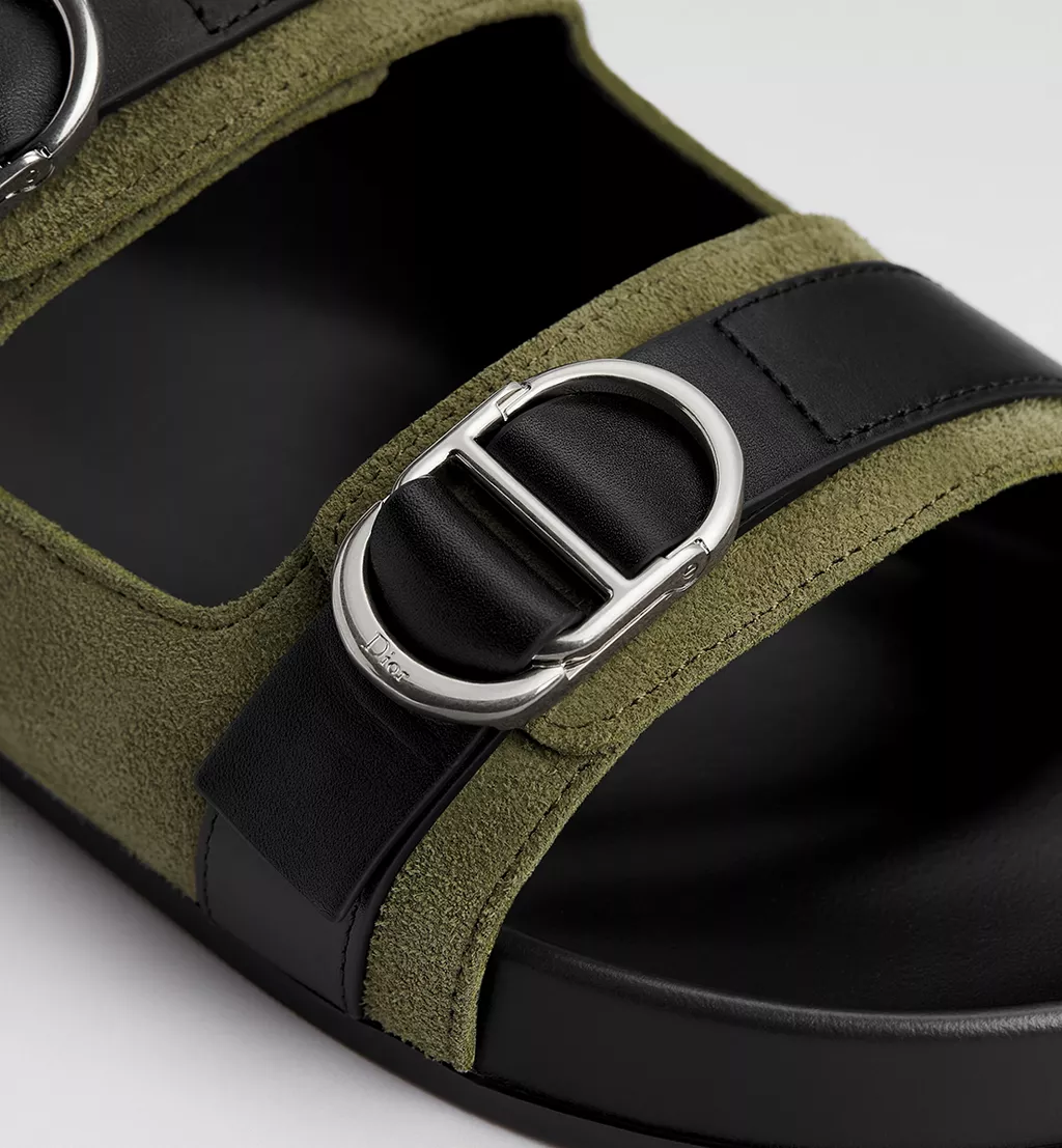  Dép Dior Aqua Sandal 'Khaki Suede' 