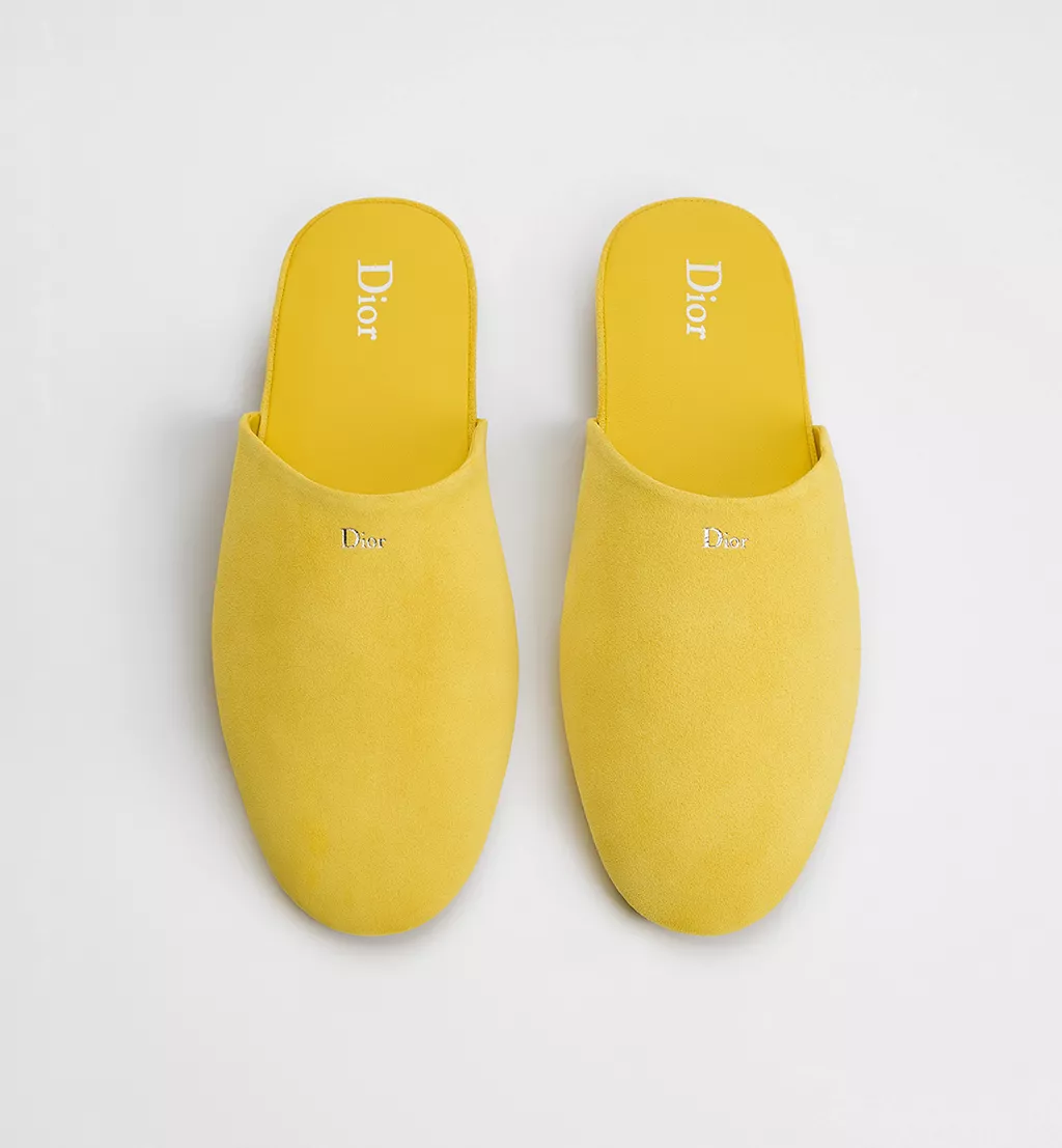  Dép Dior InDior Mule 'Yellow Suede' 