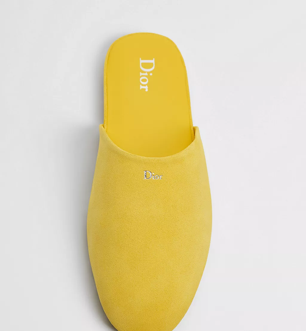  Dép Dior InDior Mule 'Yellow Suede' 