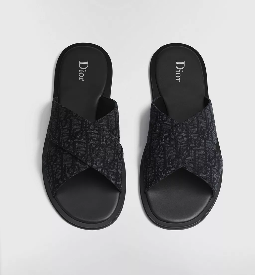  Dép Dior Rivage Sandal 'Black' 