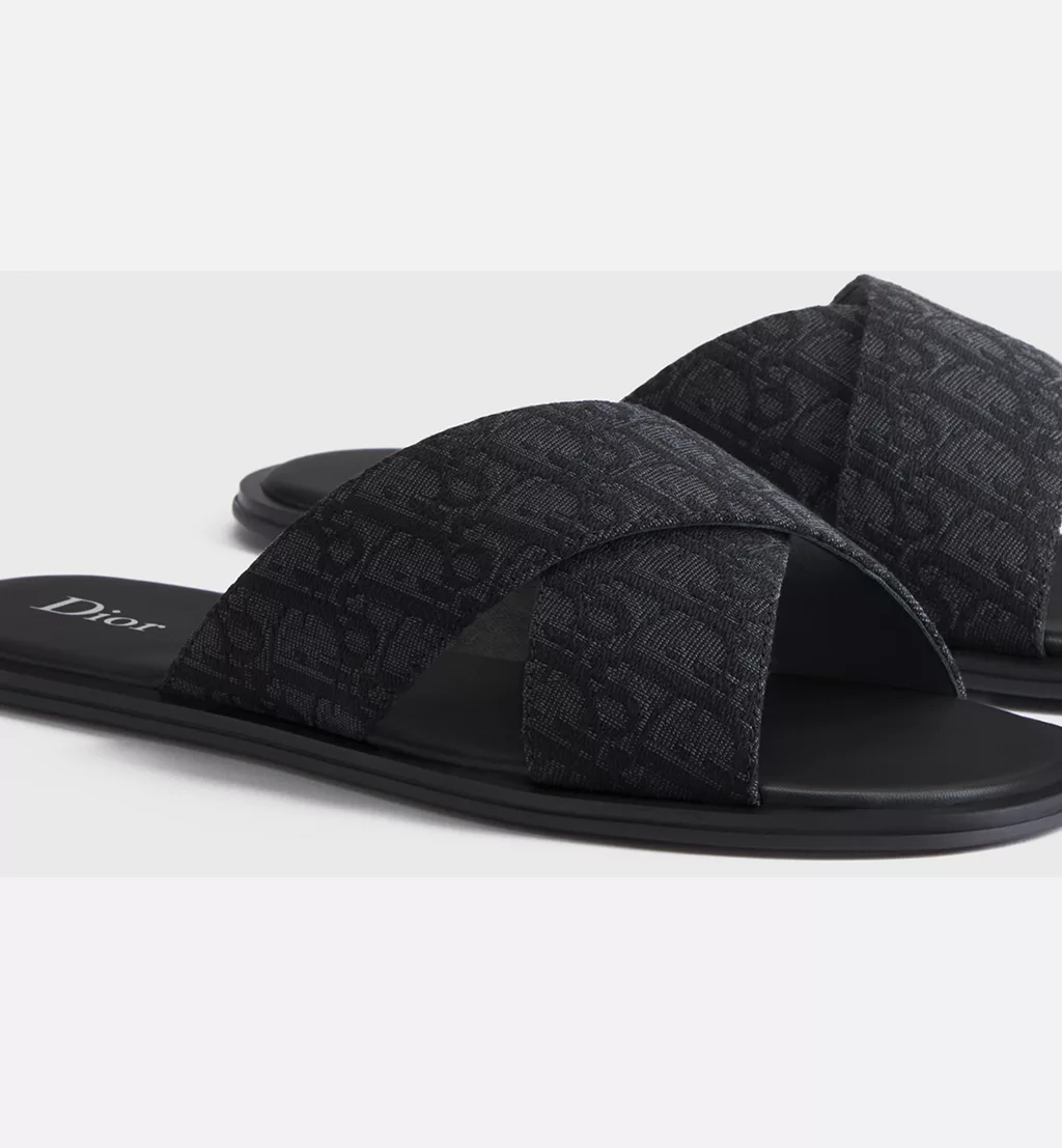  Dép Dior Rivage Sandal 'Black' 