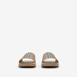  Dép Nam Burberry Check Slides 'Beige' 