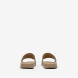  Dép Nam Burberry Check Slides 'Beige' 
