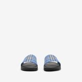  Dép Nam Burberry Check Slides 'Cornflower Blue' 