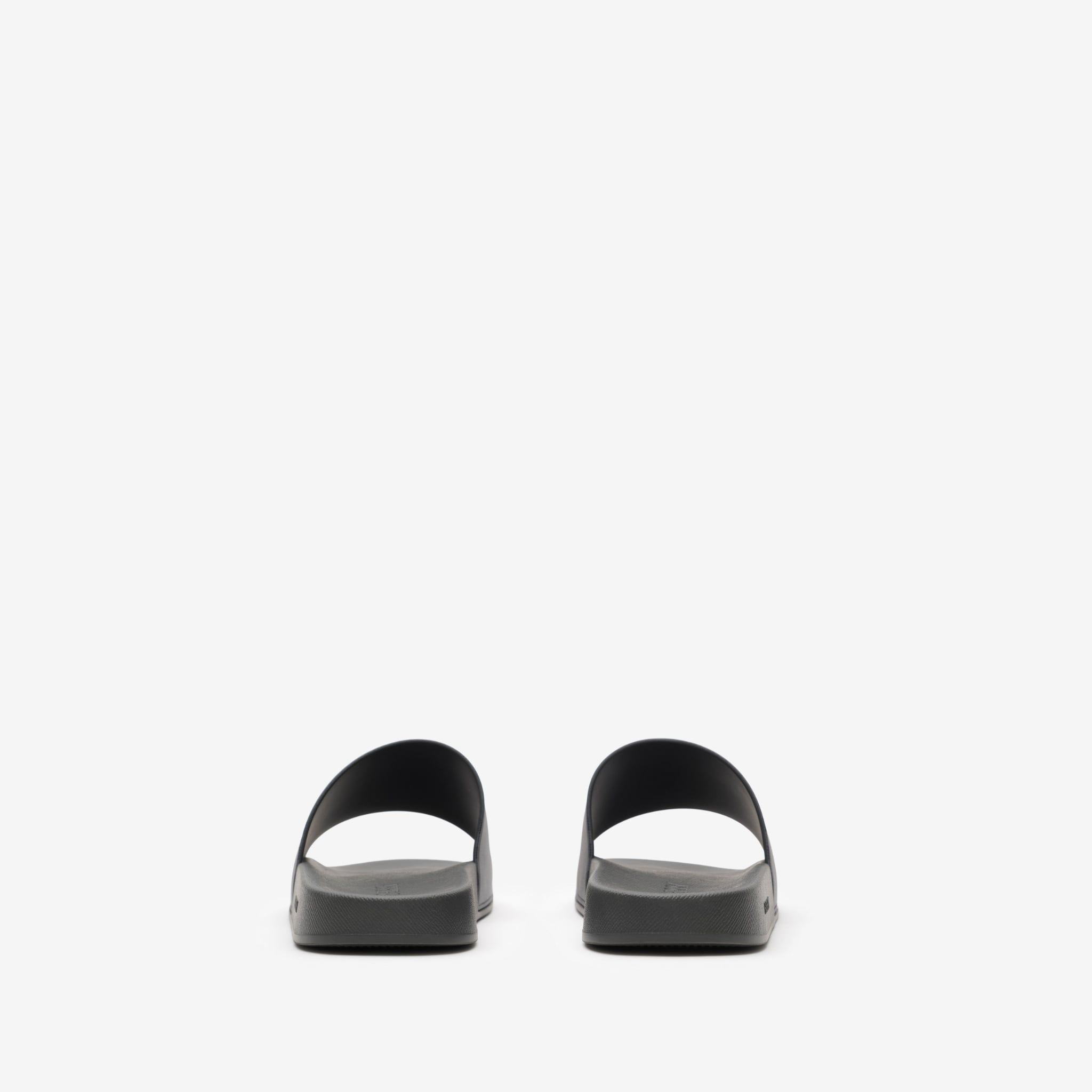  Dép Nam Burberry Check Slides 'Lead Grey' 