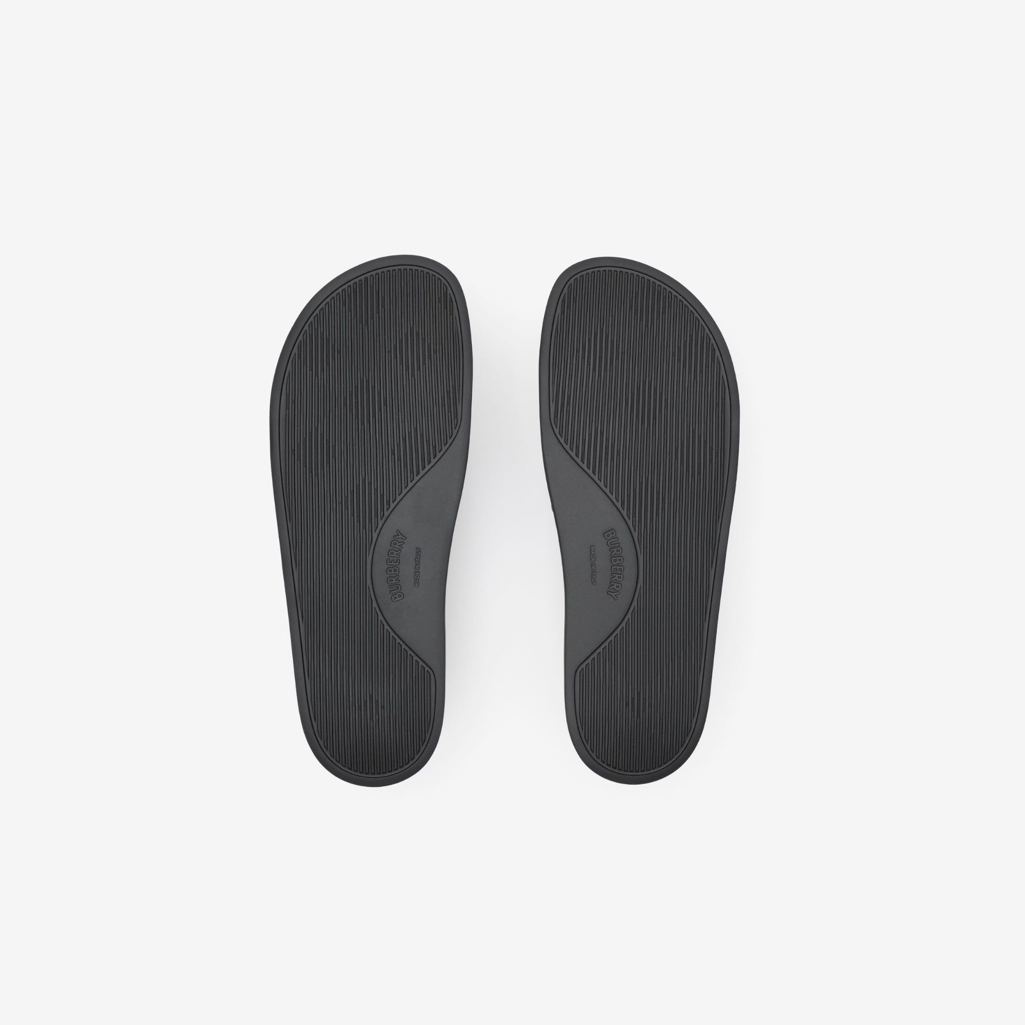  Dép Nam Burberry Logo Slides 'Black' 