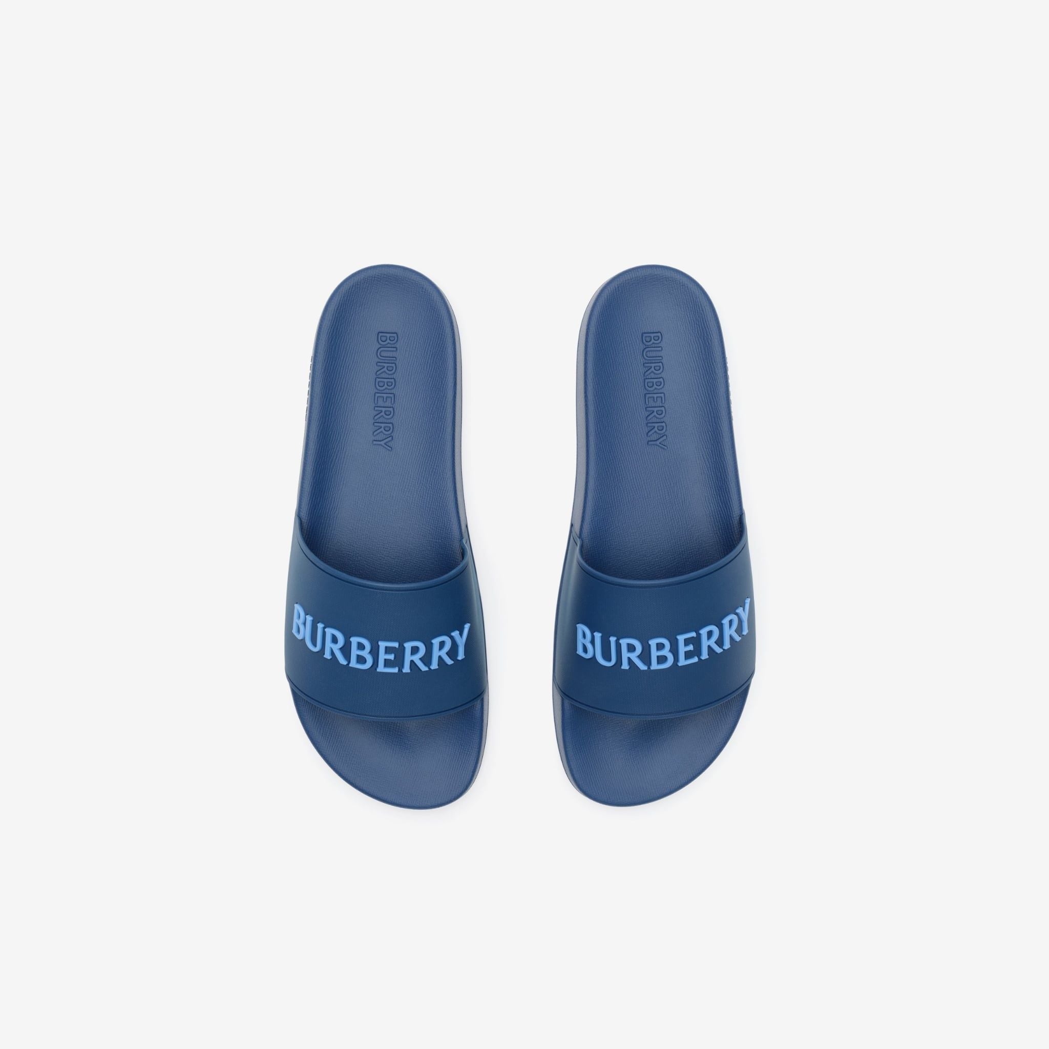  Dép Nam Burberry Logo Slides 'Blue' 