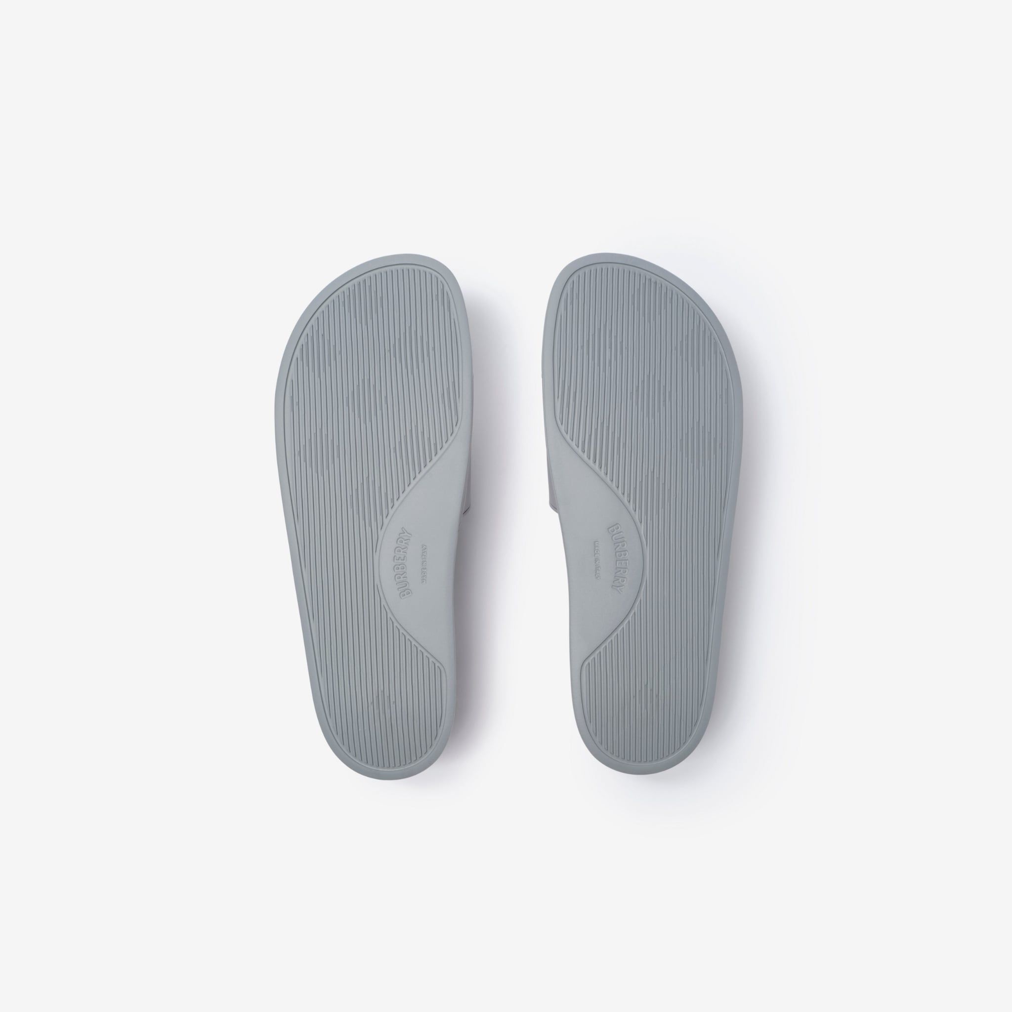  Dép Nam Burberry Logo Slides 'Grey' 