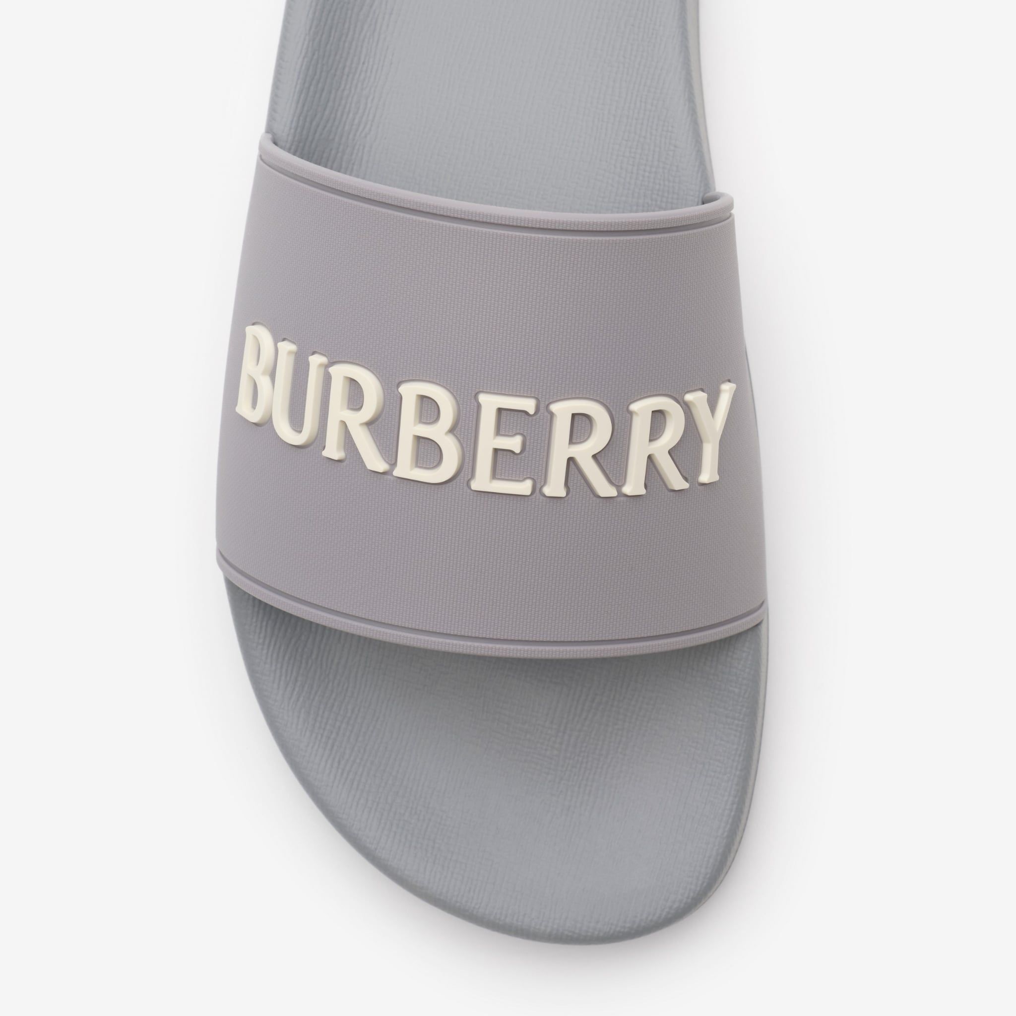  Dép Nam Burberry Logo Slides 'Grey' 