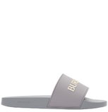  Dép Nam Burberry Logo Slides 'Grey' 