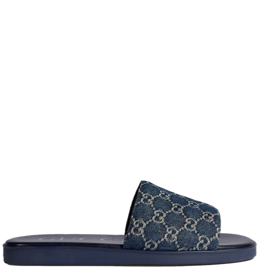  Dép Nam ‎Gucci Slide Sandal 'Dark Blue' 