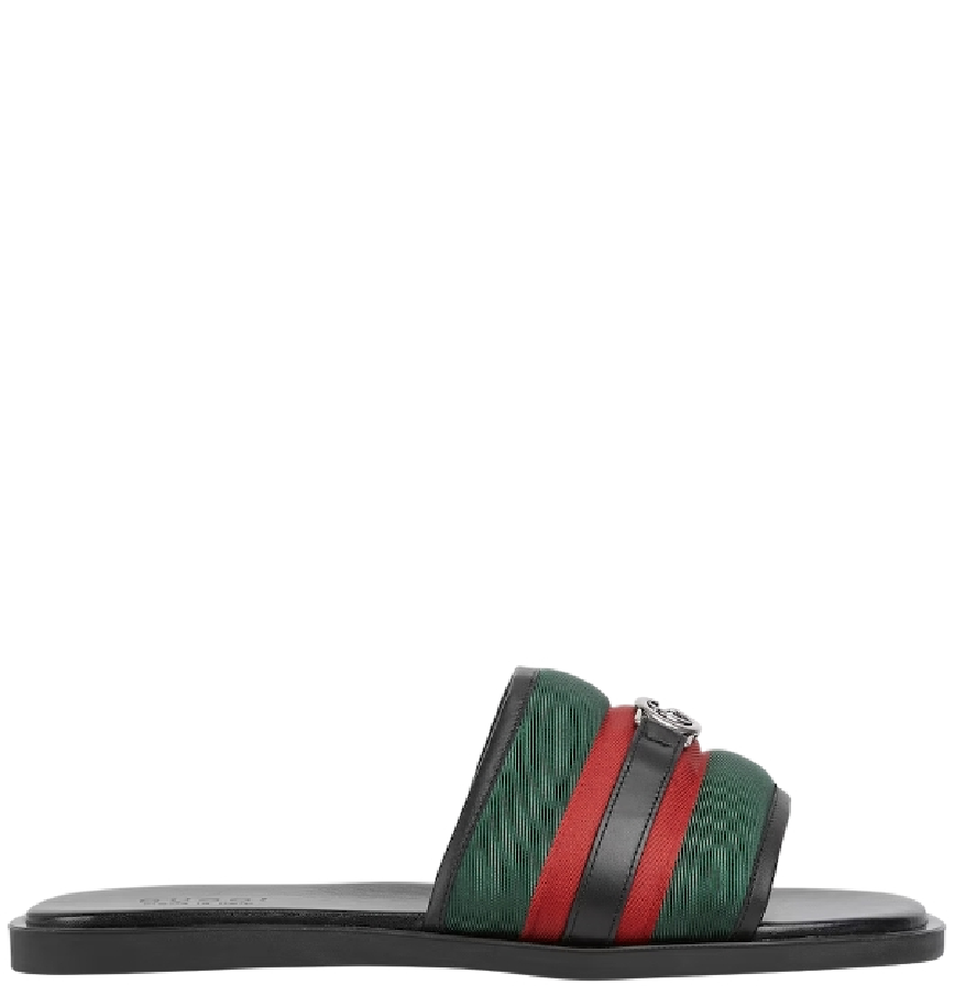  Dép Nam Gucci Slide Sandal With Interlocking G 'Black' 