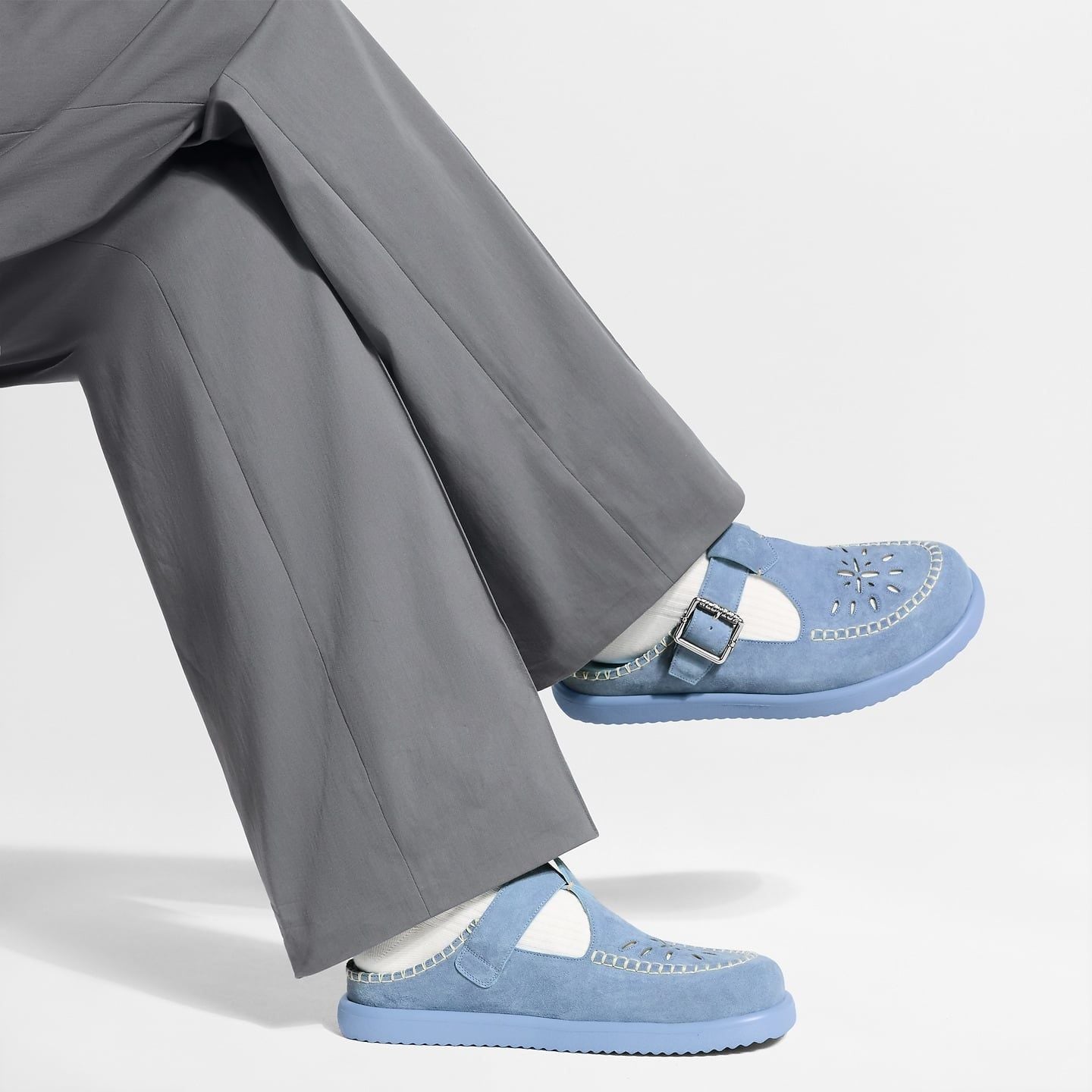  Dép Nam Louis Vuitton LV Easy Mules 'Blue' 