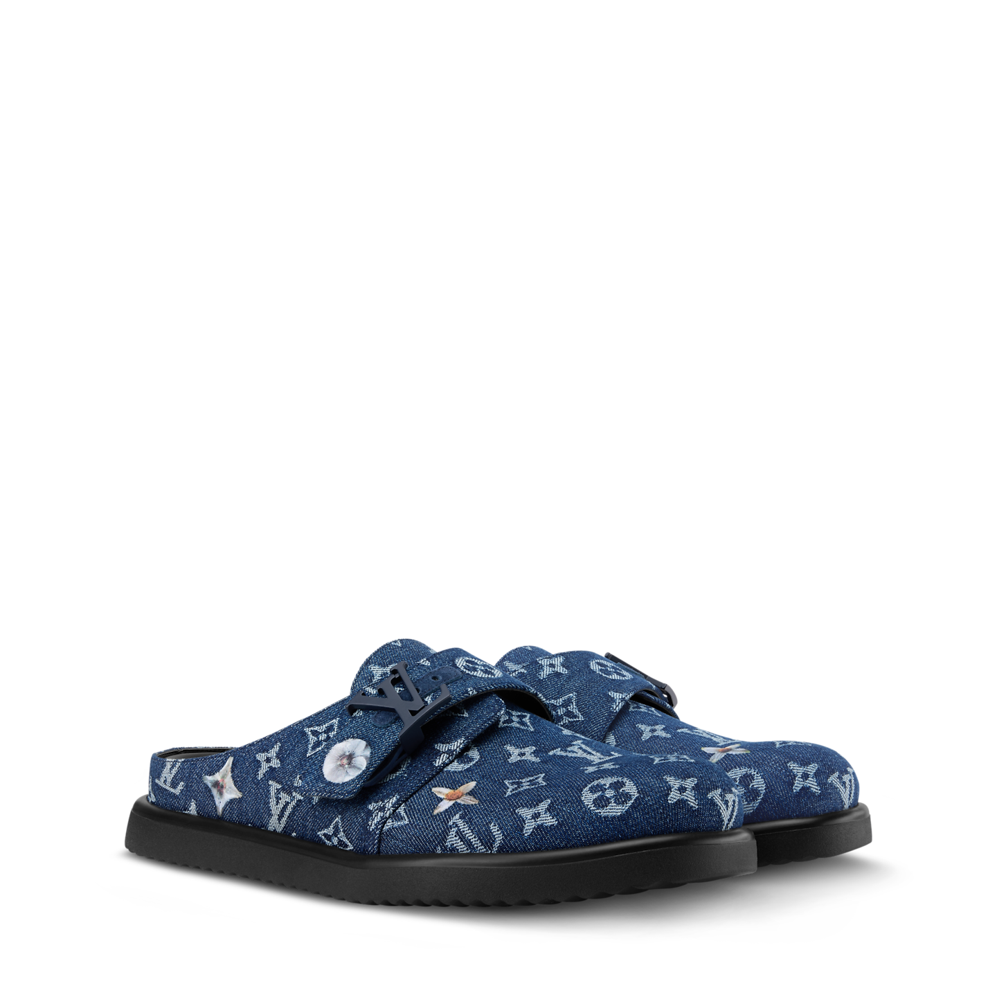  Dép Nam Louis Vuitton LV Easy Mules 'Blue' 
