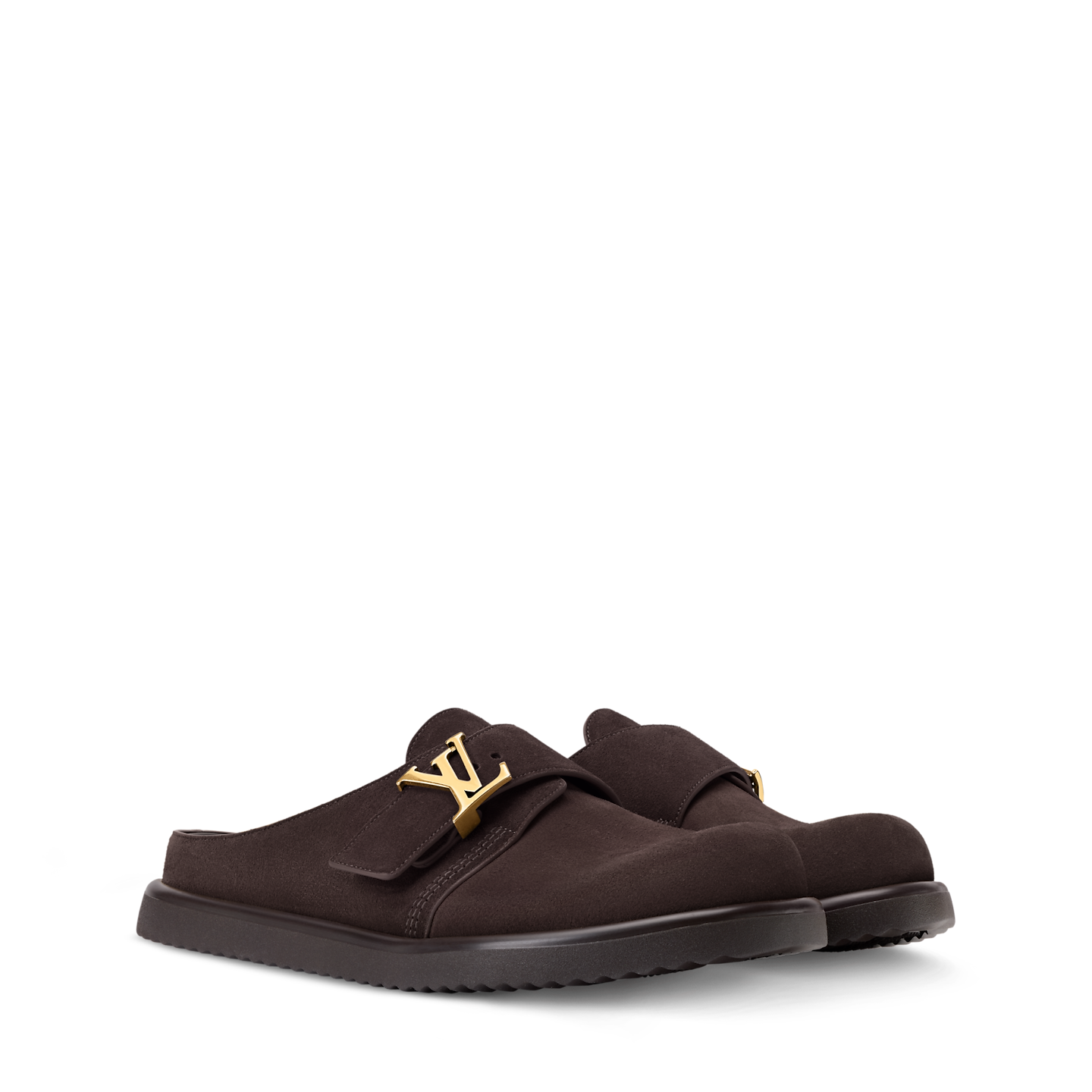  Dép Nam Louis Vuitton LV Easy Mules 'Brown' 