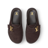  Dép Nam Louis Vuitton LV Easy Mules 'Brown' 