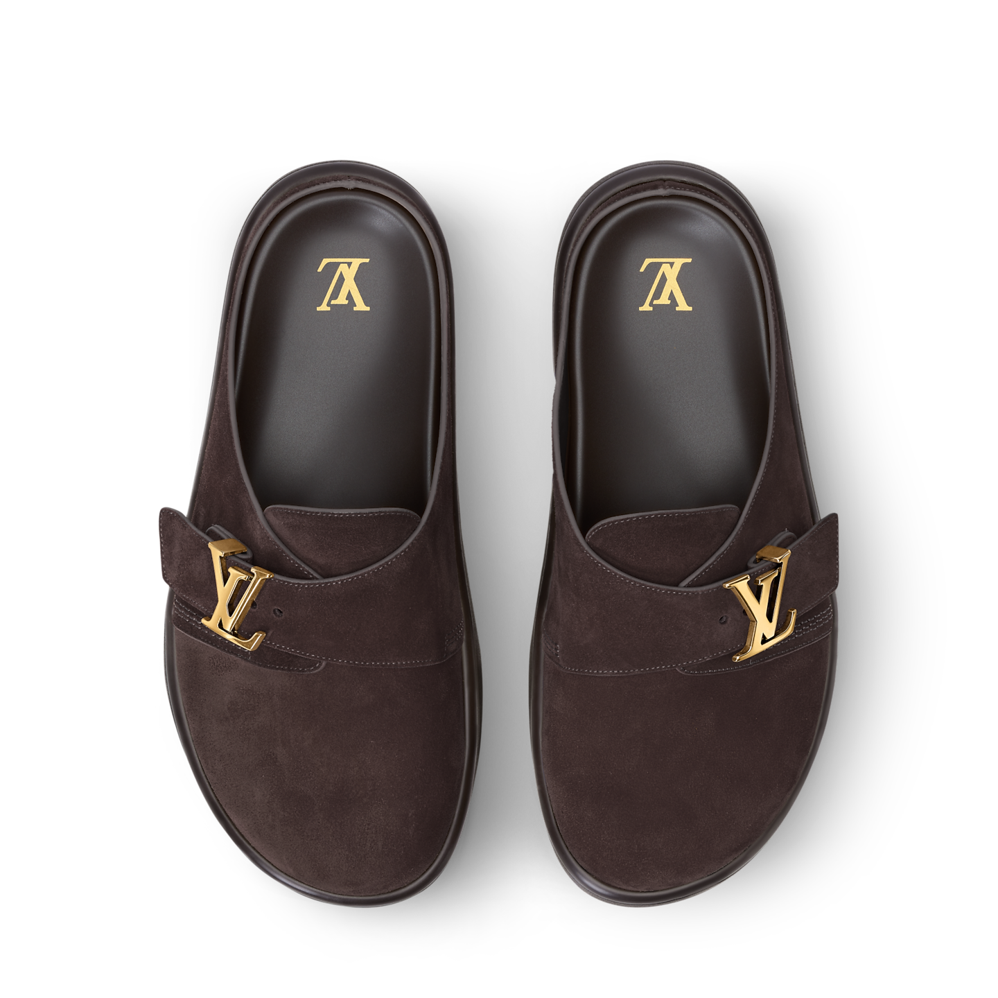  Dép Nam Louis Vuitton LV Easy Mules 'Brown' 