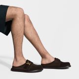  Dép Nam Louis Vuitton LV Easy Mules 'Brown' 