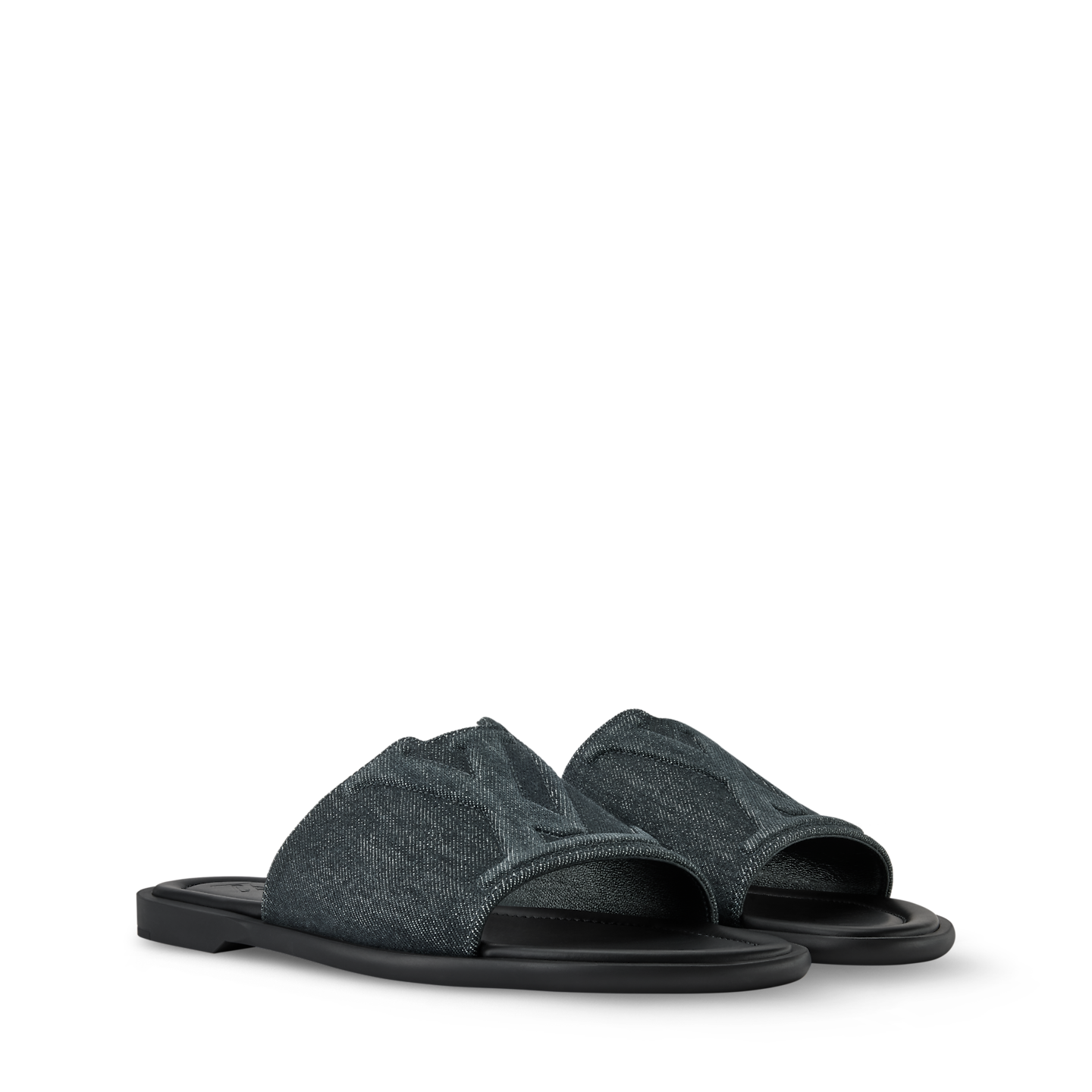  Dép Nam Louis Vuitton LV Portofino Mules 'Black' 