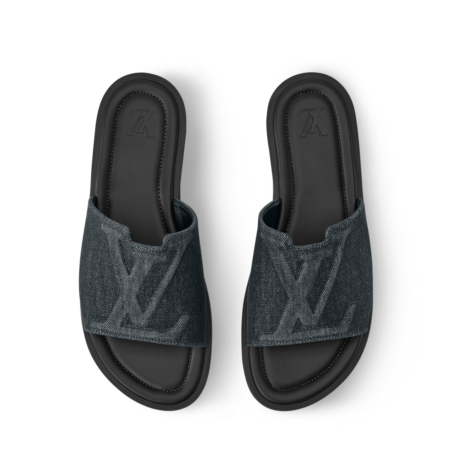  Dép Nam Louis Vuitton LV Portofino Mules 'Black' 
