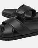  Dép Nam Versace Leather Sandals 'Black' 