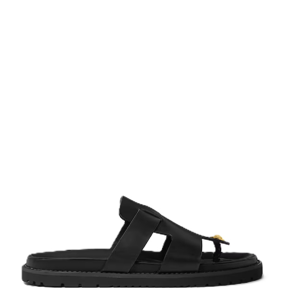  Dép Nam Versace Leather Sandals 'Black' 