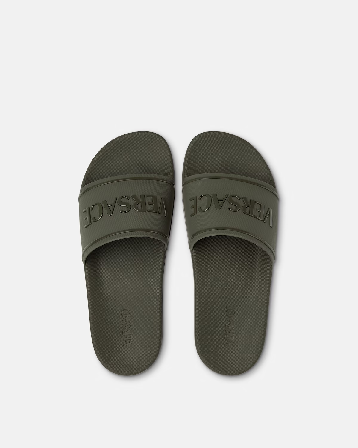  Dép Nam Versace Rubber Sliders 'Khaki' 