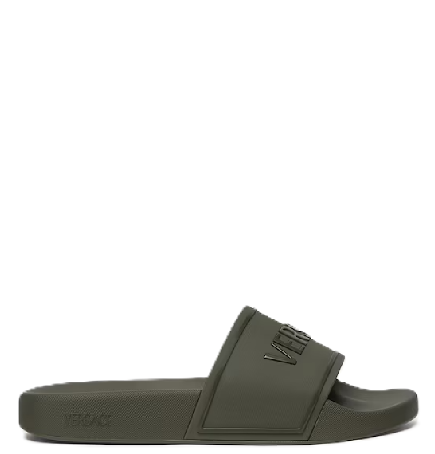  Dép Nam Versace Rubber Sliders 'Khaki' 