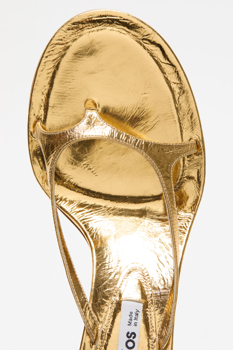  Dép Nữ Acne Kitten Heel Sandals 'Gold' 